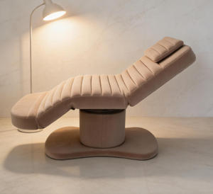 Small White Modern Hotel Single Massage Lash Technician Bed Reclining <b>Adjustable</b> 3 Motor Curled Eyelash Bed with <b>Stool</b> - Product Image 1