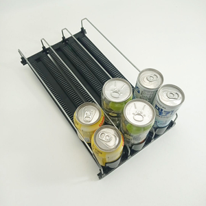 Dispensador de latas de refresco ajustado con ancho para refrigerador, organizador de bebidas autodeslizante con versión enrollable para refrigerador - Product Image 6