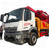 Pompe à béton autoportante Sany 52m d'occasion, châssis Benz 2020 Euro V, superstructure Zoomlion 180-120m/h, diesel 428HP