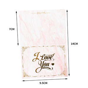 การ์ดอวยพรลายนูนสีทองพร้อมซองสำหรับวันวาเลนไทน์ ร้านดอกไม้ งานวันเกิด การ์ดขอบคุณ และการ์ดอวยพร - Product Image 2
