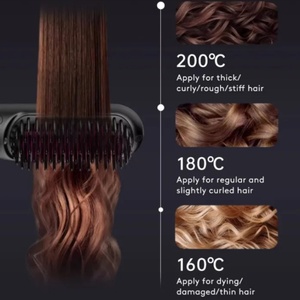 Peigne chauffant sans fil pour cheveux, mini-outils de coiffage pour barbe, brosse lissante rechargeable sans fil pour voyage - Product Image 5