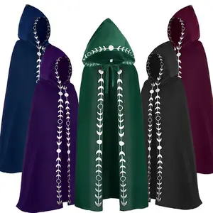 5 Colors Capes Kids 5XL Women Men Hooded Cloak Halloween Medieval Renaissance Festivals Unisex Cloaks Cape Performance Costumes