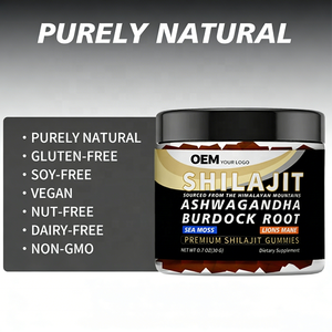 Gomitas de Shilajit Puro del Himalaya al por Mayor OEM, Suplemento con Musgo Marino, Ashwagandha, Raíz de Bardana, Melena de León y Ácido Fúlvico - Product Image 4