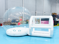 Maison à bulles gonflable en PVC transparente personnalisée en usine avec logo personnalisé, utilisation extérieure portable pour enfants - Marque JIALE