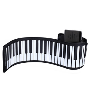 Piano à roulettes 61 touches, clavier souple, clavier électronique portable pour débutants et adultes - Product Image 1