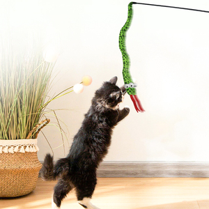 Vente chaude Interactive Chat Jouets Écologique Chat En Peluche Jouet Rétractable Teaser bâton <span class=keywords><strong>Serpent</strong></span> Forme Jouet Chat - Product Image 6