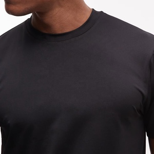 Custom <b>Men</b> <b>Slim</b> <b>Fit</b> Sports T-<b>shirt</b> Body Building Breathable Quick Dry Running Plain <b>Black</b> Polyester T <b>Shirts</b> Wholesale - Product Image 3