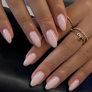 <span class=keywords><strong>Uñas</strong></span> Postizas Color <span class=keywords><strong>Rosa</strong></span> Nude, Cortas/Medias, Forma Almendrada, Adhesivas, para Chicas y Mujeres - Product Image 5