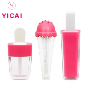 Produttori Diretta A Basso Prezzo 10ml di Plastica Ice Cream Popsicle Forma Labiale Glair Lip Gloss Tubo