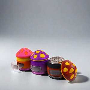 Conception créative, grand moulin à herbes en zinc à 4 parties, 80 mm, moulin à herbes portable en gros avec tiroir - Product Image 4