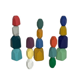 Brinquedos Sensoriais Montessori de Empilhar Aprovados pela CE Quebra-Cabeça de Pedras de Madeira para Crianças Blocos de Construção Educacionais Coloridos para Pré-escolares - Product Image 6