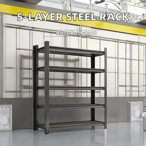 Étagères de stockage industrielles en acier léger, étagères multi-niveaux à rivets légers pour l'organisation des marchandises en entrepôt - Product Image 5