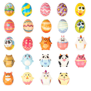 Ensemble de jouets sensoriels en PU à remontée lente, jouets à presser anti-stress en forme de simulation de burger, frites et pieuvre monstre, vente en gros - Product Image 1