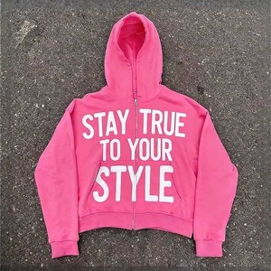 Nouveau Hoodie Boxy Homme 2026 450 g/m² avec Broderie de Patch Personnalisée, Imprimé Perlé, Délavé à l'Acide, Effet Vieilli, Automne, 100% Coton - Product Image 2