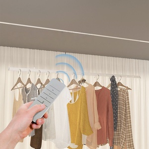 Tendedero eléctrico inteligente con control remoto oculto de aleación de aluminio, iluminación LED y función de elevación. - Product Image 1