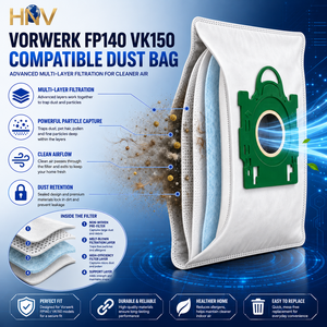 Compatible con el saco recolector de polvo para <span class=keywords><strong>aspiradora</strong></span> <span class=keywords><strong>Vorwerk</strong></span> FP-140 VK150 <span class=keywords><strong>VK140</strong></span> - Product Image 2