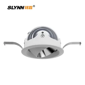 SLYNN Comercial Home Modern Smart Anti Glare Trimless Rimless DALI Regulable Empotrado COB Techo LED Foco Downlight