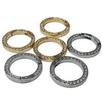 Point d'insertion en métal perceuse anneau à ressort porte-clés ouverture, gros porte-clés diamant strass accessoires porte-clés voiture de luxe