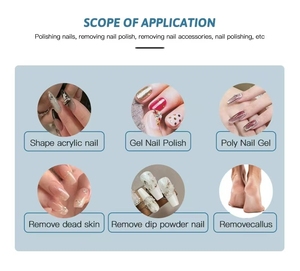 Perceuse à ongles sans fil 45000 tr/min, machine à manucure électrique rechargeable pour un retrait rapide du vernis gel et des retouches - Product Image 5