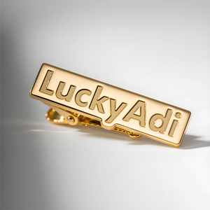Wholesale Custom Engraved Flat Bow Number Neck Tie <strong>Pin</strong> for School - Product Image 5