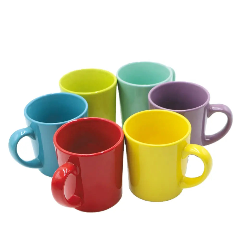 Colore Solido personalizzato Design di Tè di Caffè di Ceramica Tazza di Porcellana Con Manico