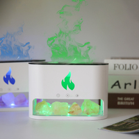 Le plus récent diffuseur d'humidificateur d'air à ultrasons Portable Mini 250ml diffuseur d'arôme d'huile essentielle de pierre de sel avec lumière colorée