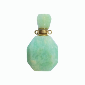 จี้หยกอะมาโซไนต์ธรรมชาติ ขวดน้ำหอม จี้น้ำมันหอมระเหย - Product Image 2