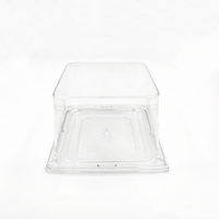 Boîtes carrées en plastique PET transparentes personnalisées avec couvercles transparents, qualité alimentaire, pour cupcakes, pâtisserie