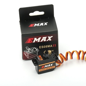 Micro-servo analogique EMAX ES08MAII 12g, engrenages entièrement métalliques, couple de 1,8 kg.cm, vitesse élevée de 0,12s pour pièces <span class=keywords><strong>d</strong></span>'<span class=keywords><strong>avion</strong></span> RC à voilure fixe et multirotor - Product Image 3
