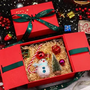 China Custom ized verschiedene Größe Großhandel Papier Double Open Door Weihnachts geschenk box für die Verpackung