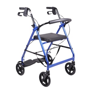 BQ4001A Aluminum Frame Assisted Walking Wheelchair Adult <strong>Disability</strong> <strong>Walker</strong> With Seat Labor Saving Rollator with Basket - Product Image 1