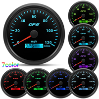 Set 6 Gauge 110mm GPS Speedometer 0-120MPH Tachometer 8000RPM Tahan Air untuk Kapal Mobil AS