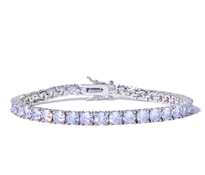 Premium B2B Wholesale VVS Moissanite Tennis Bracelets S925 Silver 18K Gold Plated <b>Iced</b> <b>Out</b> Continuous Inline <b>Chain</b> Jewelry - Product Image 2