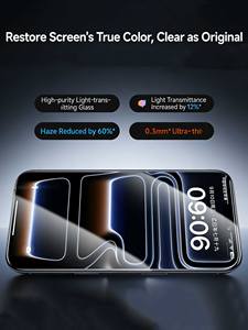 Protection d'écran en verre trempé anti-reflet Benks AR pour iPhone 13/14/15/16/17 Series, film de protection intégrale dureté 9H - Product Image 6