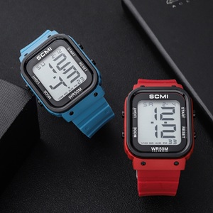 <span class=keywords><strong>Montre</strong></span> de sport numérique minimaliste ultra-fine, étanche, avec grands <span class=keywords><strong>chiffres</strong></span>, rétroéclairage LED, réveil, affichage de la semaine et du mois, chronomètre, OEM - Product Image 3