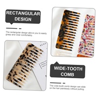 Mauri vente chaude 4MM de large peigne à dents acétate de cellulose démêlant antistatique acétate plaque brosse à cheveux peigne