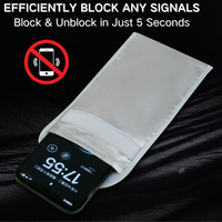 Sac de blocage de Signal de téléphone portable en Fiber de carbone de 6.5 pouces RFID Anti-piratage Faraday Pouch Blocage de Signal EMF