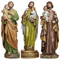 수지 polyresin 종교 그림 조각 유리 섬유 st joseph 동상 아기 예수