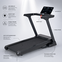 Tapis roulant K-FIT GSTF-5010, 15 niveaux d'inclinaison automatique, 16 km/h, moteur 3 CV, écran LED 6 pouces, charge sans fil, plateau de 500 mm, fitness à domicile