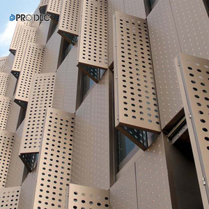 Store Metal Aluminum <strong>Architecture</strong> Curtain Wall Building Facade Alucobond Aluminum Perforated Wall <strong>Cladding</strong> Panel - Product Image 1