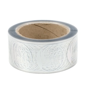 Rouleau d'étiquettes autocollantes transparentes Mei Hui, colle à base d'eau mate, support en papier kraft, impression personnalisée, étiquettes d'emballage - Product Image 1