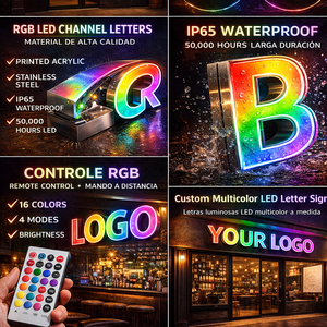 Custom Business Signs RGB LED Light <strong>Letters</strong> Color &amp; Changing LED <strong>Letters</strong> Custom RGB Light <strong>Letters</strong> - Product Image 4