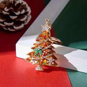 Wholesale Christmas Keychains Creative New Tree Pendant Ornaments Crystal Metal <b>Key</b> <b>Rings</b> - Product Image 3