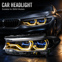 Phares LED pour BMW G30 G38 Série 5 2017-2020, version haute, avec lentille et feux de jour DRL, amélioration des phares