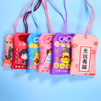 Fabricante Omamori, amuleto japonés personalizado, productos de Anime impresos con cuerda adjunta y una cubierta de protección