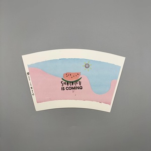 Vaso de cartón con revestimiento de PE de doble cara, apto para uso alimentario, impreso con flexografía, modelo para bebidas y aperitivos, para envolver, al por mayor - Product Image 4