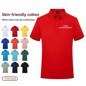 Custom Logo Printed 100% Cotton Pique Knitted Embroidered Golf Men's Polo Shirt High Quality Embroidery Polo T-shirt for Men