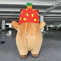 Costume de mascotte gonflable de capybara marron de haute qualité pour divertissements, personnage animal gonflable pour événements publicitaires