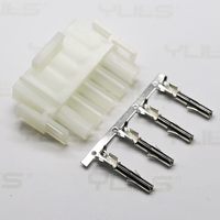 Conectores de pcb de 6,3mm, de 3 filas conector de alimentación, carcasa de plástico, terminal de engarce de 12a 18a, Conector de terminal de latón