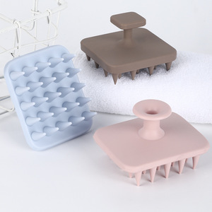 <b>Silicone</b> Shampoo Brush Double Sided Scalp Massage Hair Care <b>Tool</b> For Salon Use - Product Image 3